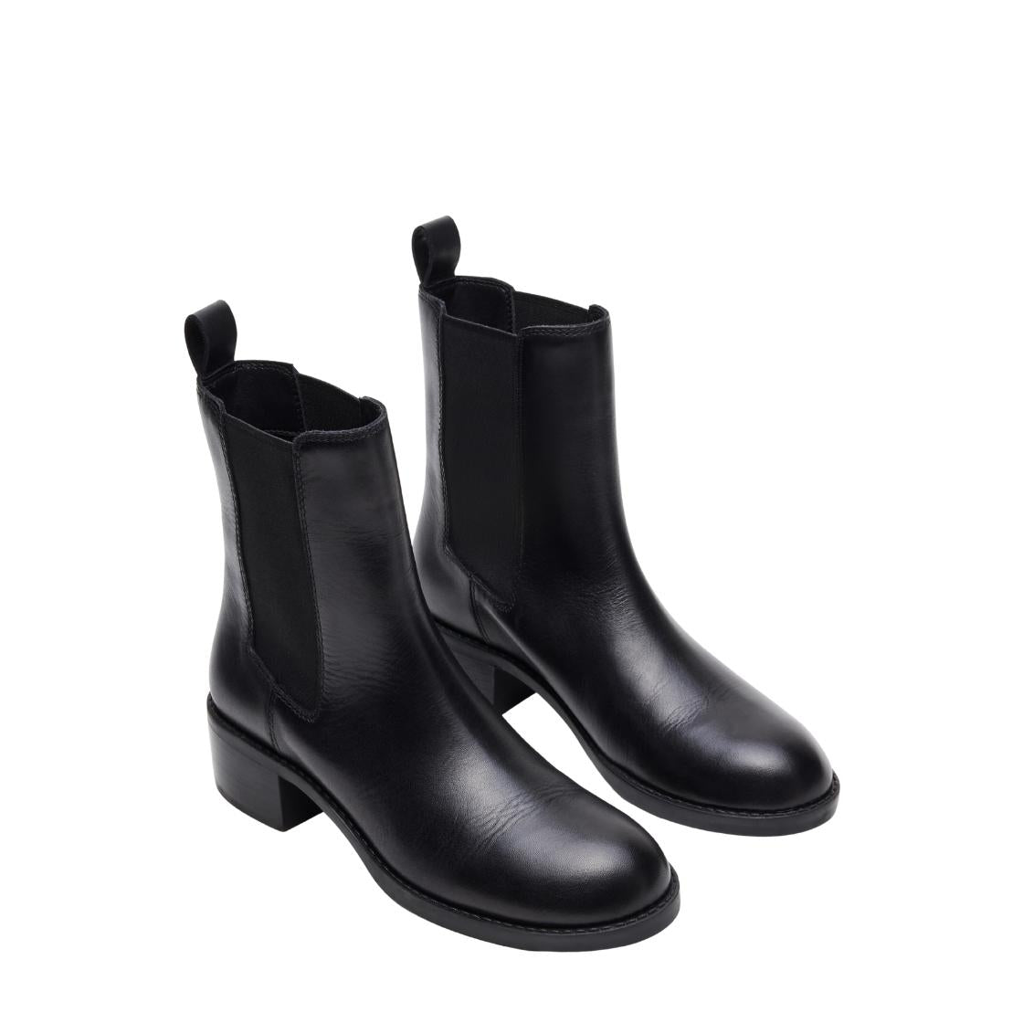 Kaplan Black Leather Botines Negros
