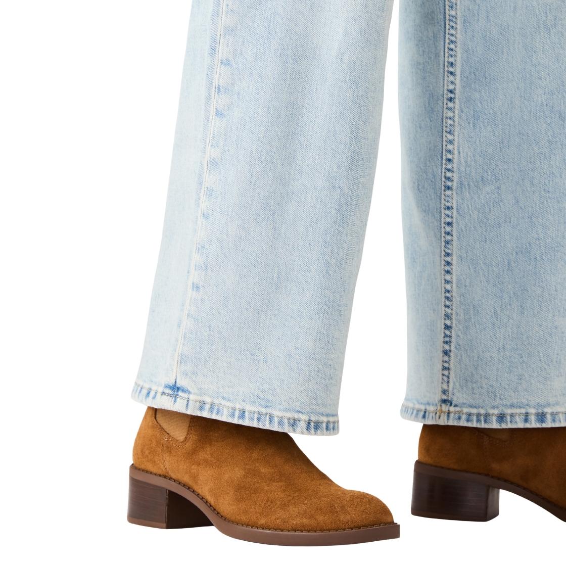 Kaplan Camel Suede Botines Cafés Para Mujer
