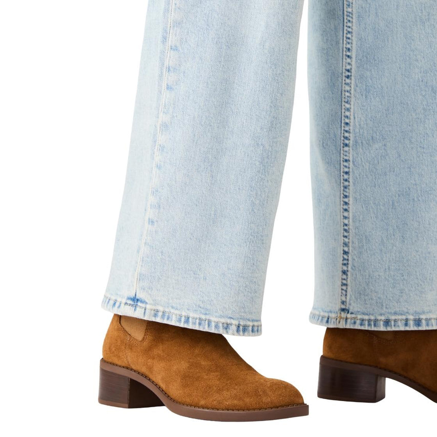 Kaplan Camel Suede Botines Cafés Para Mujer