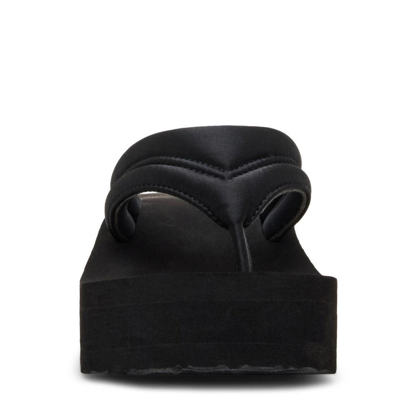 Karson Black Satin Sandalias con Plataforma Para Mujer