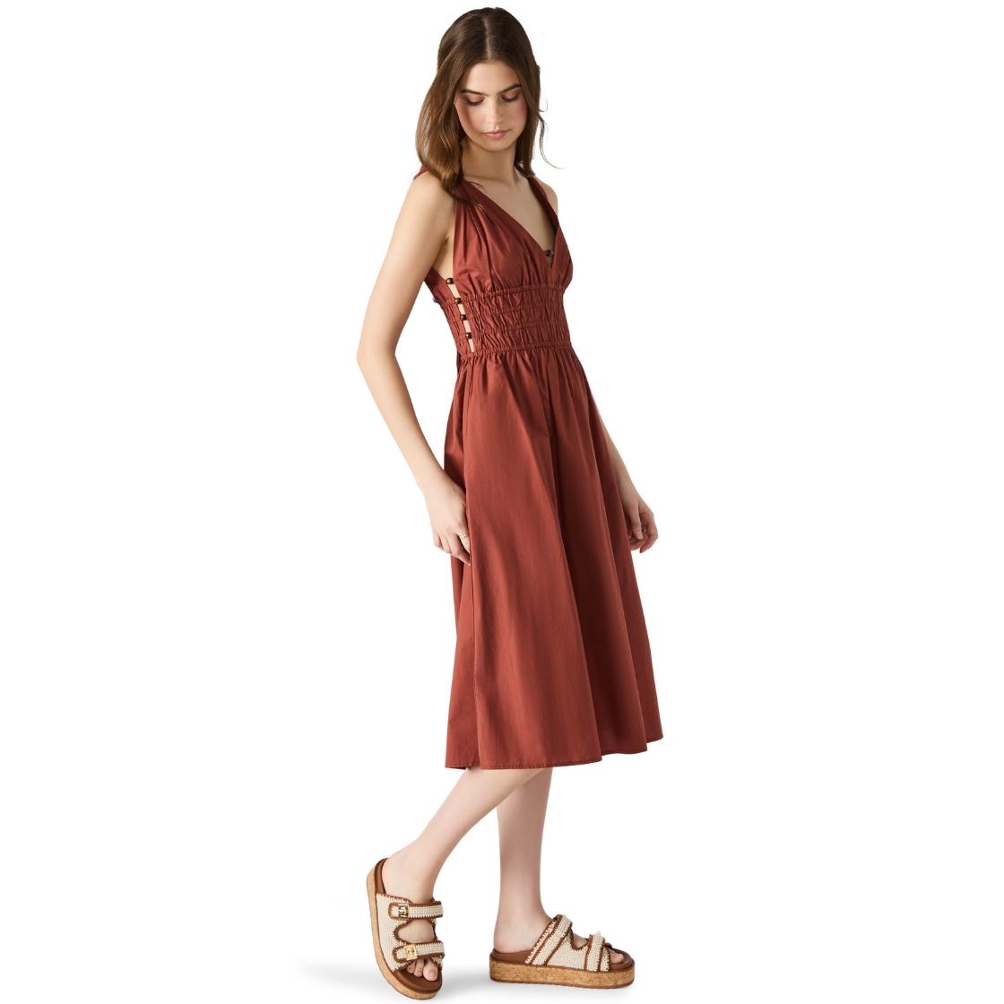 Kassie Dress Dusty Brick Vestido Cafe