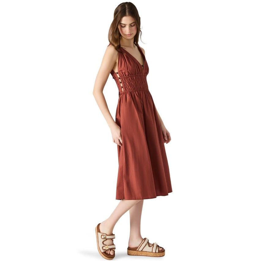 Kassie Dress Dusty Brick Vestido Cafe