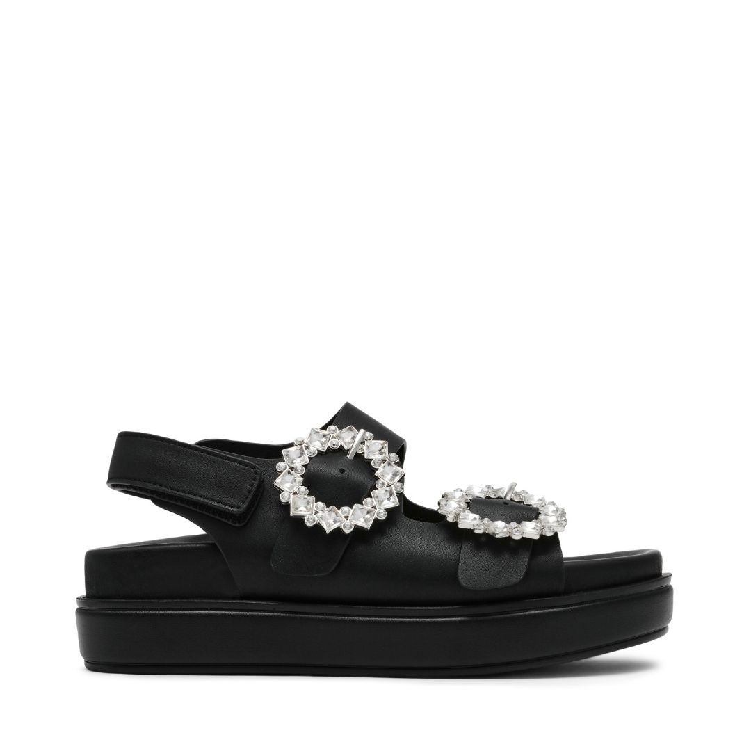 Kleopatra Black Action Leather. Sandalias Mujer Plataforma – Steve ...