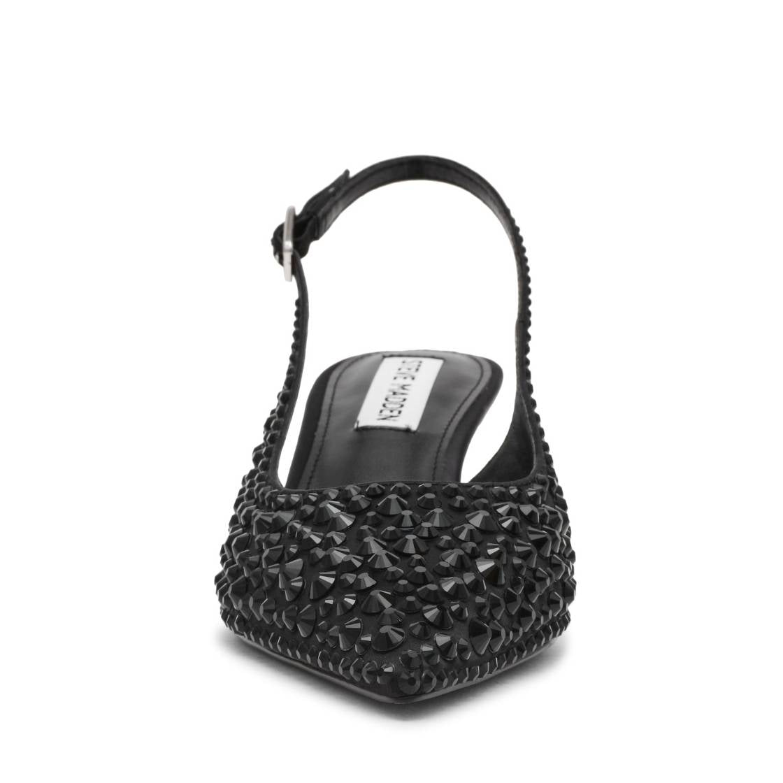 Korra-R-Black Black Tacones con Brillos para Mujer