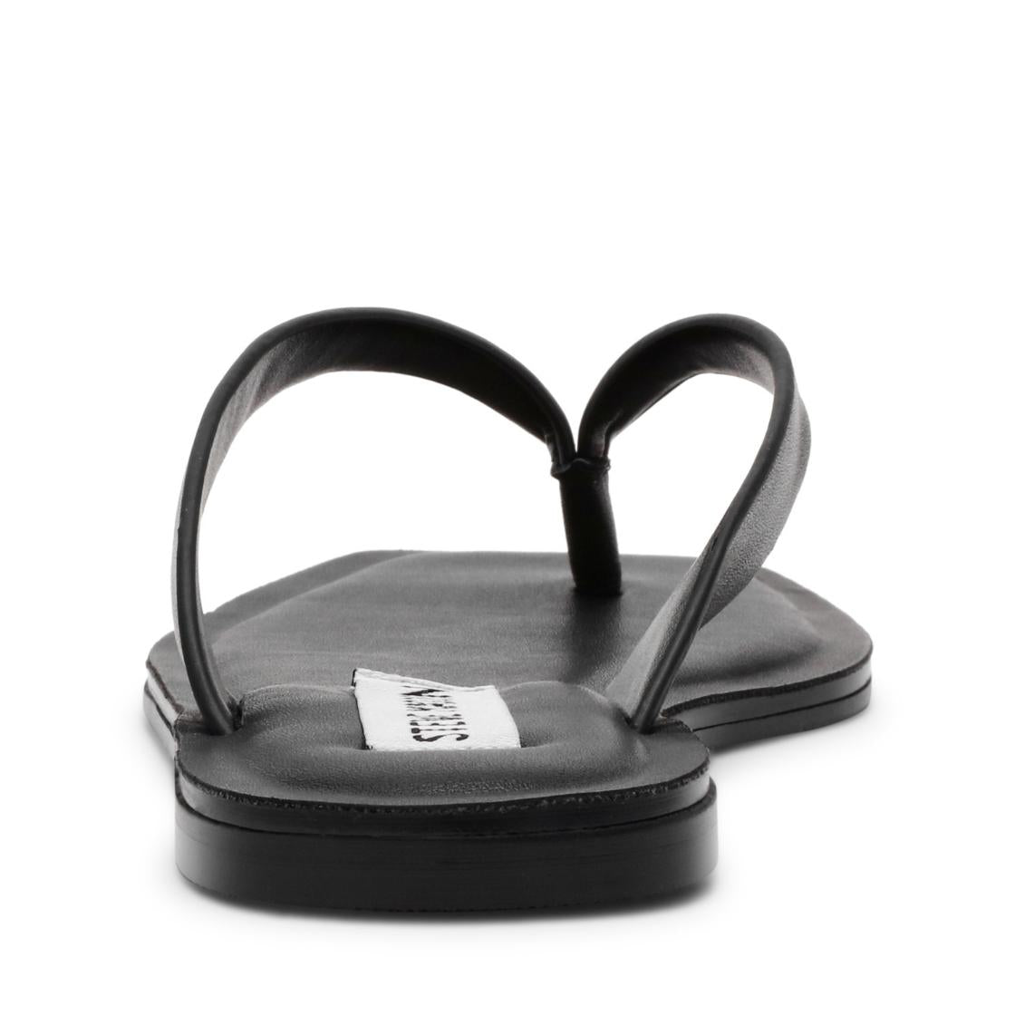 Koty Black Leather Sandalias Negras Para Mujer