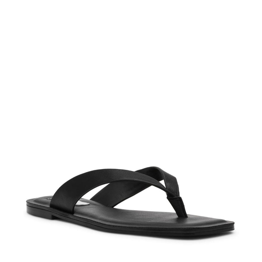 Koty Black Leather Sandalias Negras