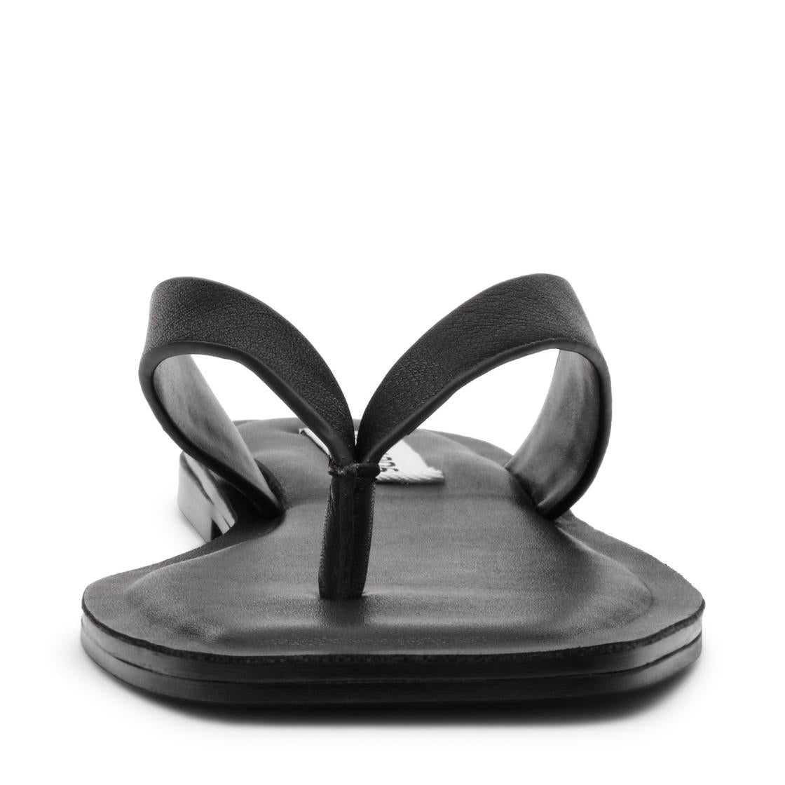 Koty Black Leather Sandalias Para Mujer