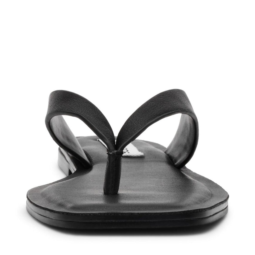 Koty Black Leather Sandalias Para Mujer