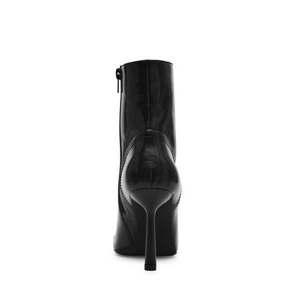 Kyndra Black Leather Botines Negros para Mujer