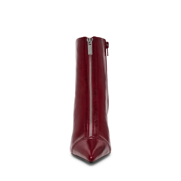 Kyndra Burgundy Leather Botines para Mujer