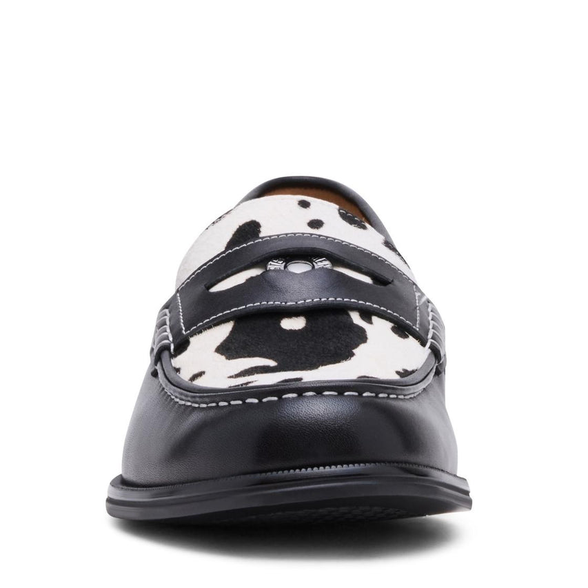 Larrick Black/White Leather Mocasines Para Hombre