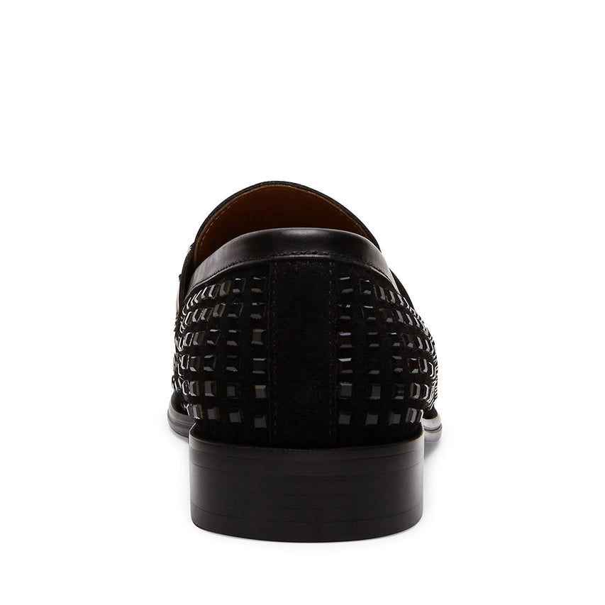 Lazare Black Leather Mocasines de Piel Negros para Hombre