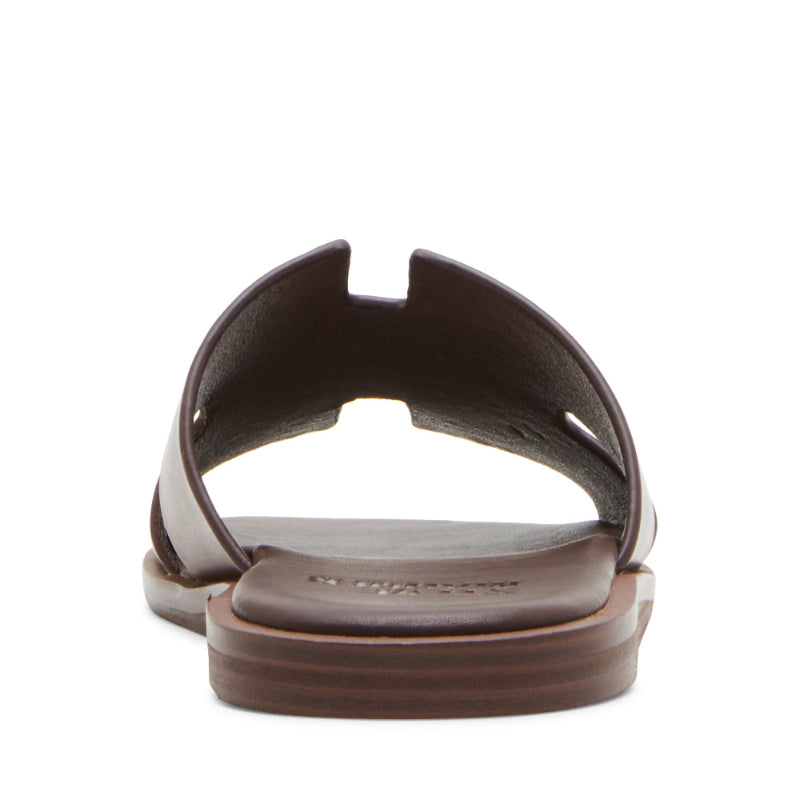 Leon Brown Leather Sandalias Cafes para Hombre