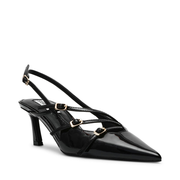 Liana Black Patent Tacones Negros