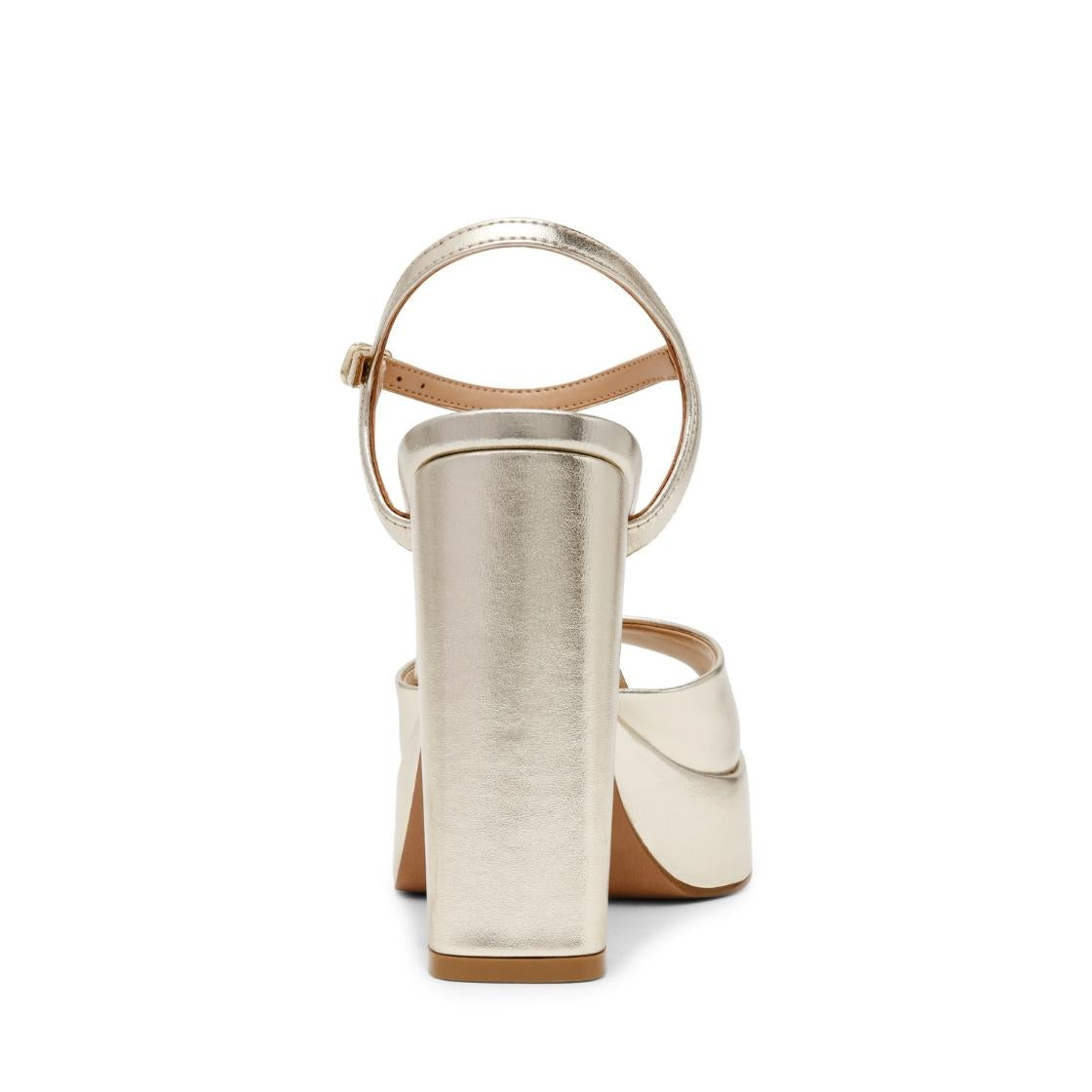 Liandra Champagne Tacones Chunky Dorados Para Mujer