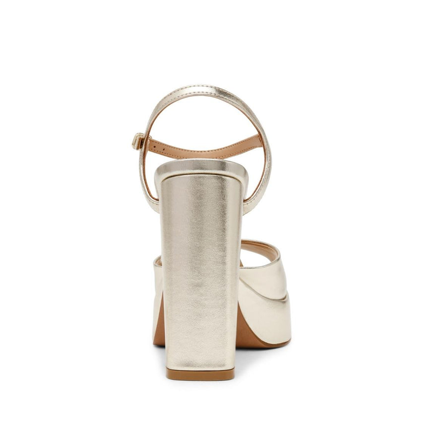 Liandra Champagne Tacones Chunky Dorados Para Mujer