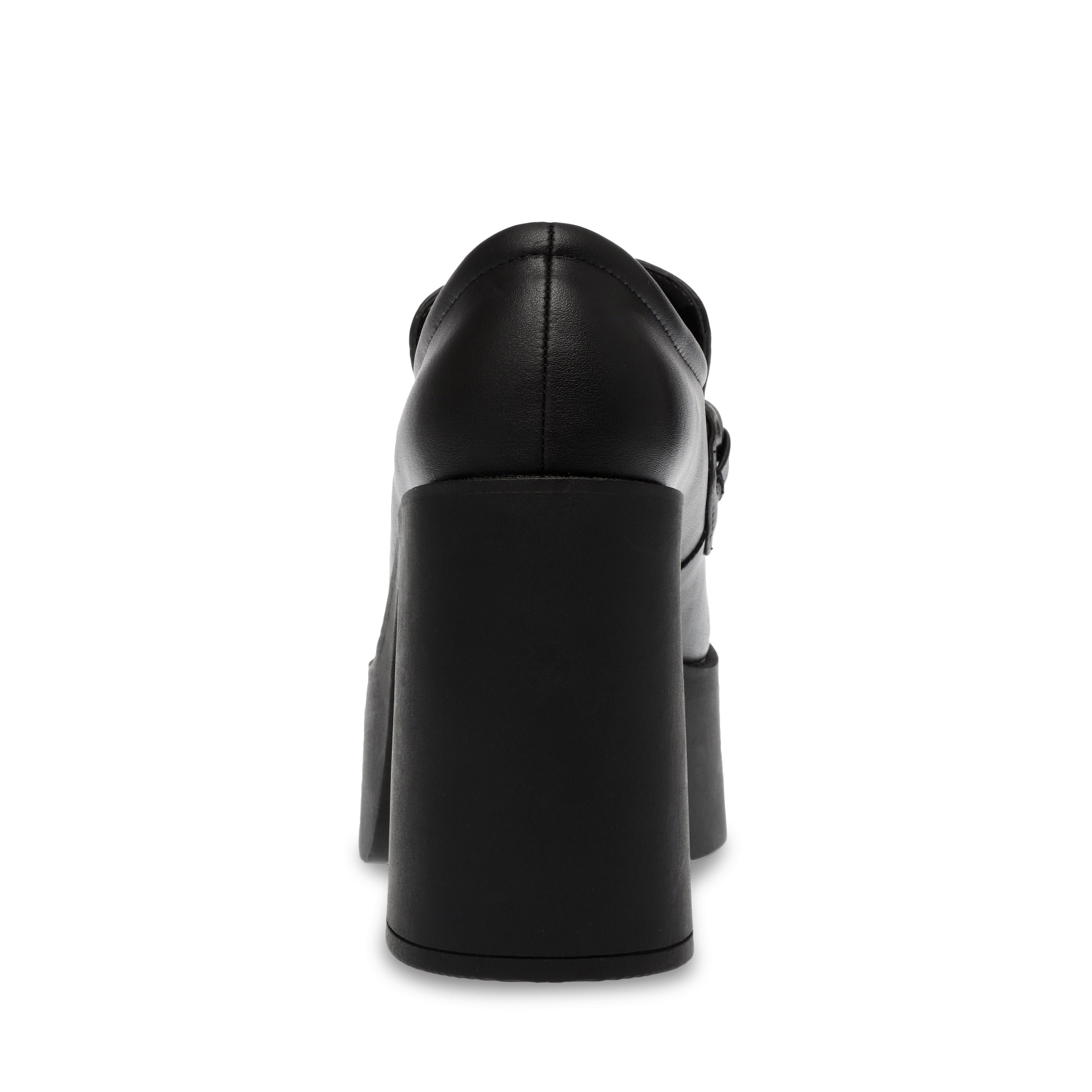 Liberate Black Leather Mocasines de Tacon Negros para Mujer