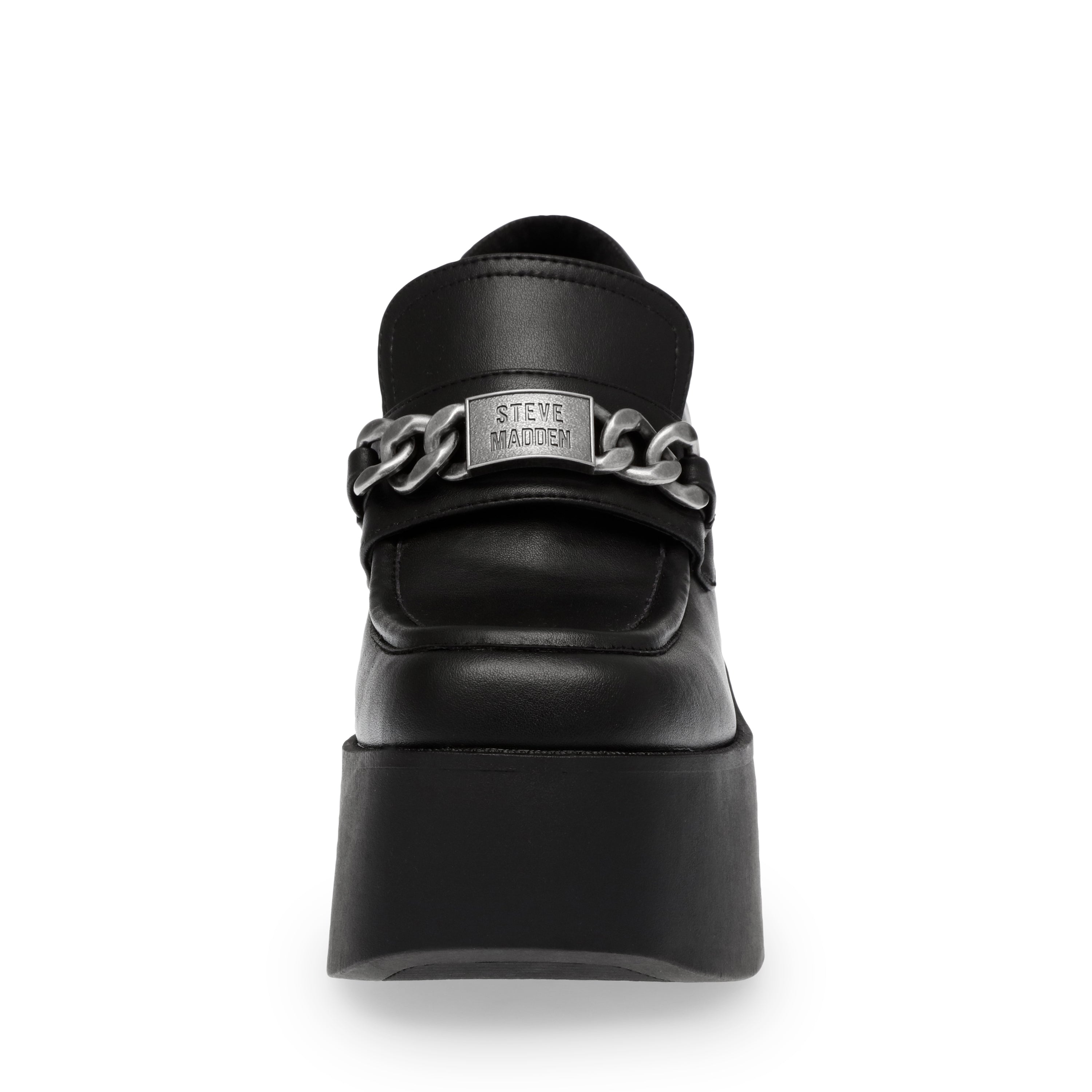 Liberate Black Leather Mocasines de Tacon para Mujer
