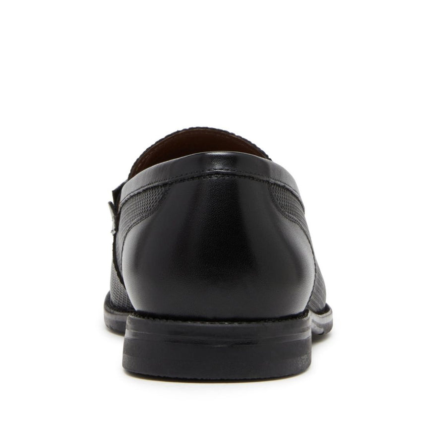 Lionni Black Leather Zapatos de Vestir Negros para Hombre