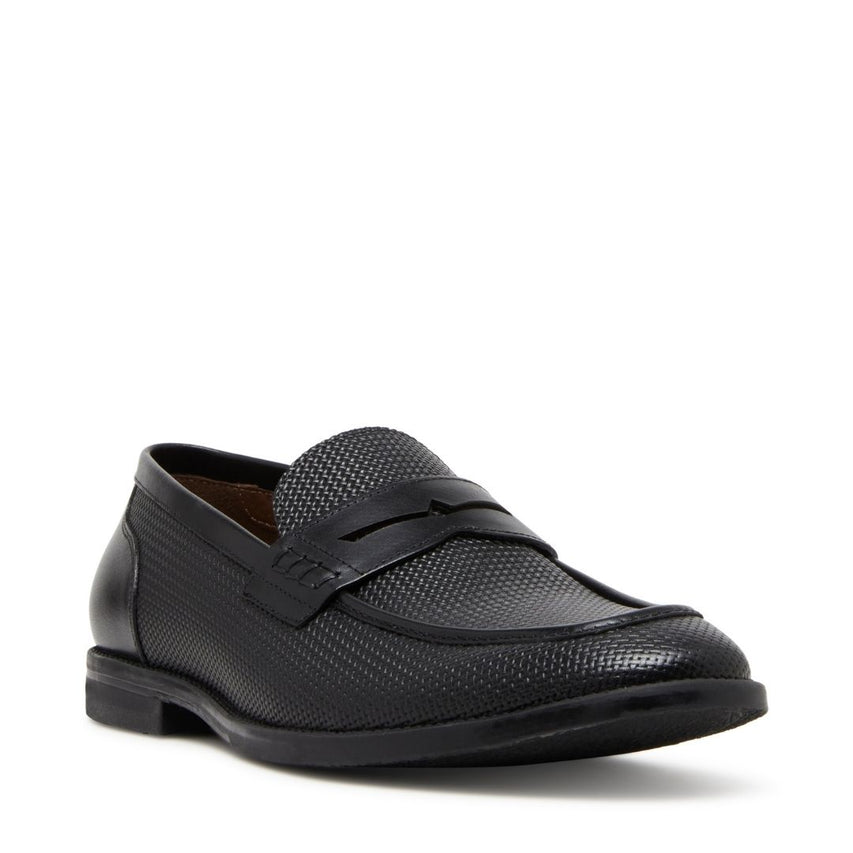 Lionni Black Leather Zapatos de Vestir Negros