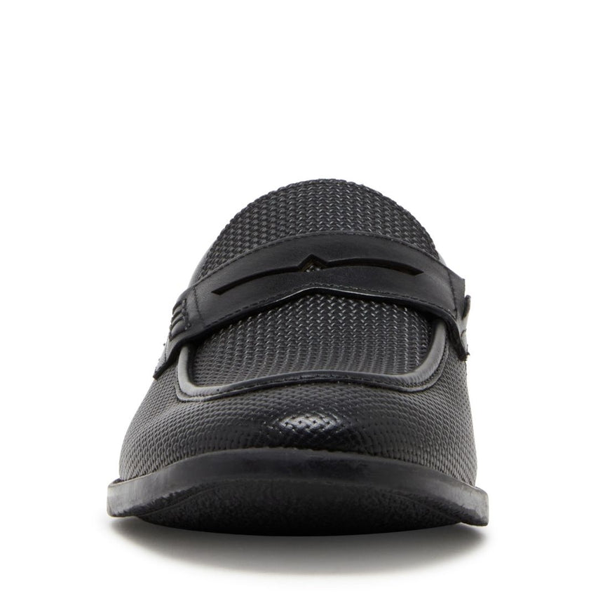Lionni Black Leather Zapatos de Vestir para Hombre