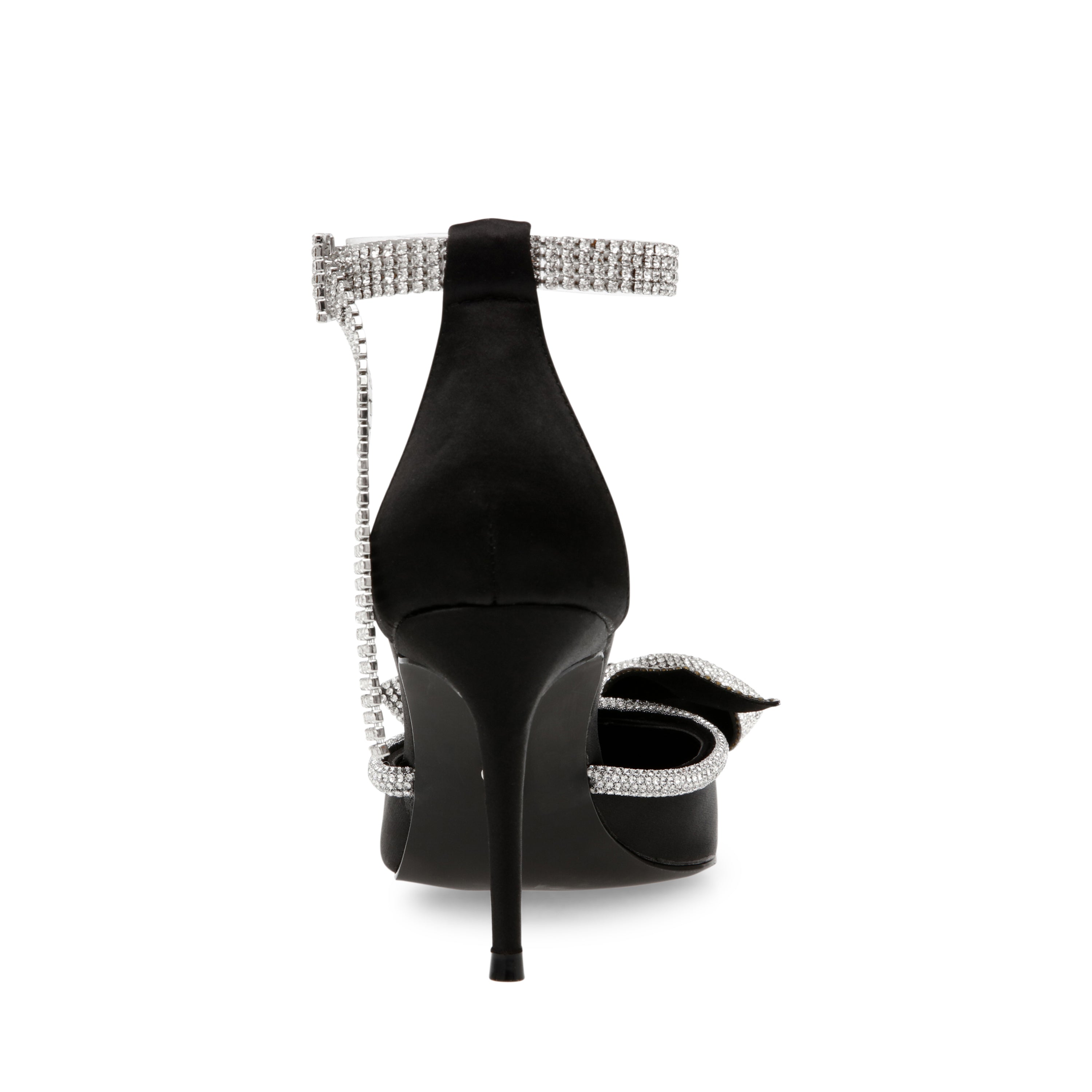 Live Up Black Satin Tacones Negros para Mujer
