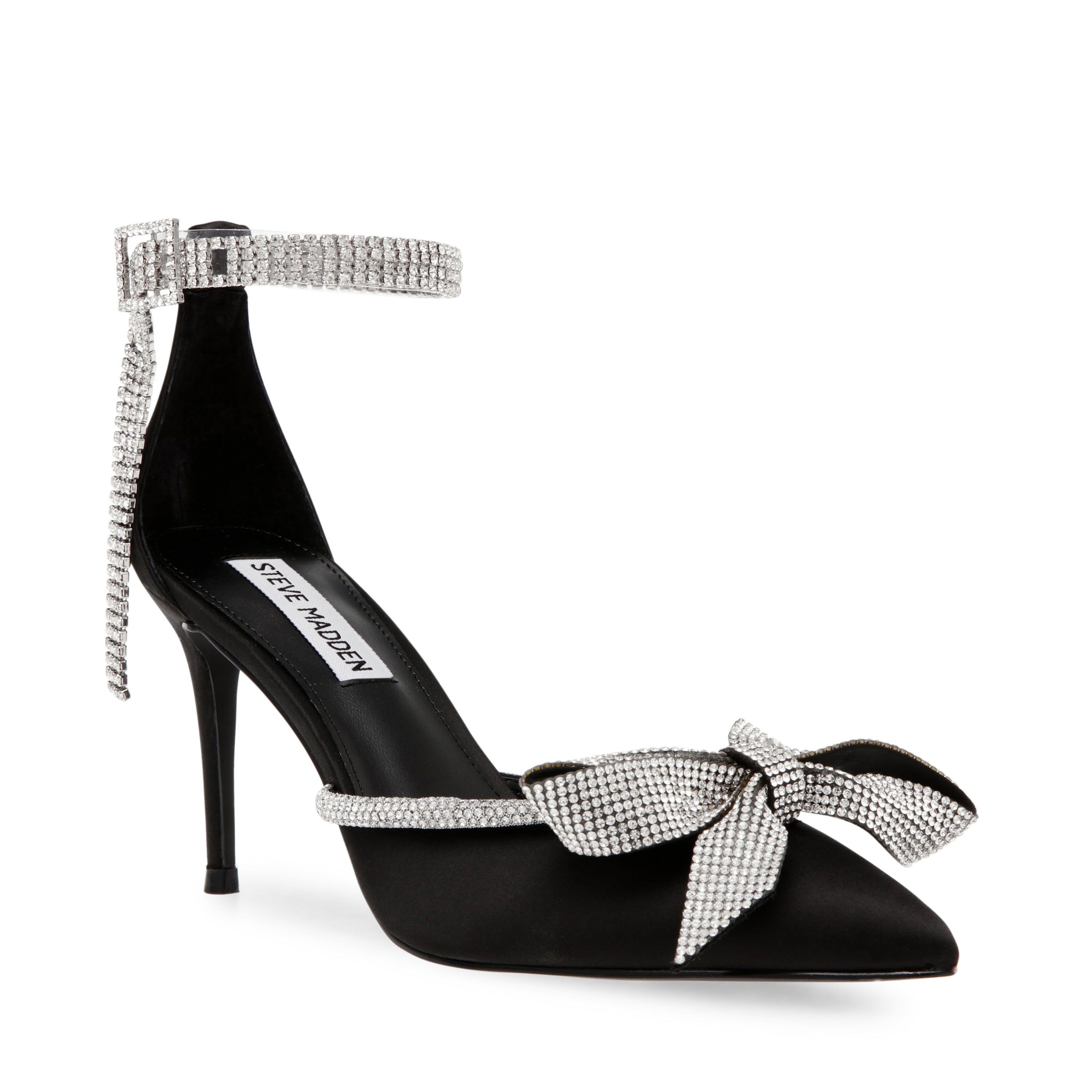 Live Up Black Satin Tacones Negros