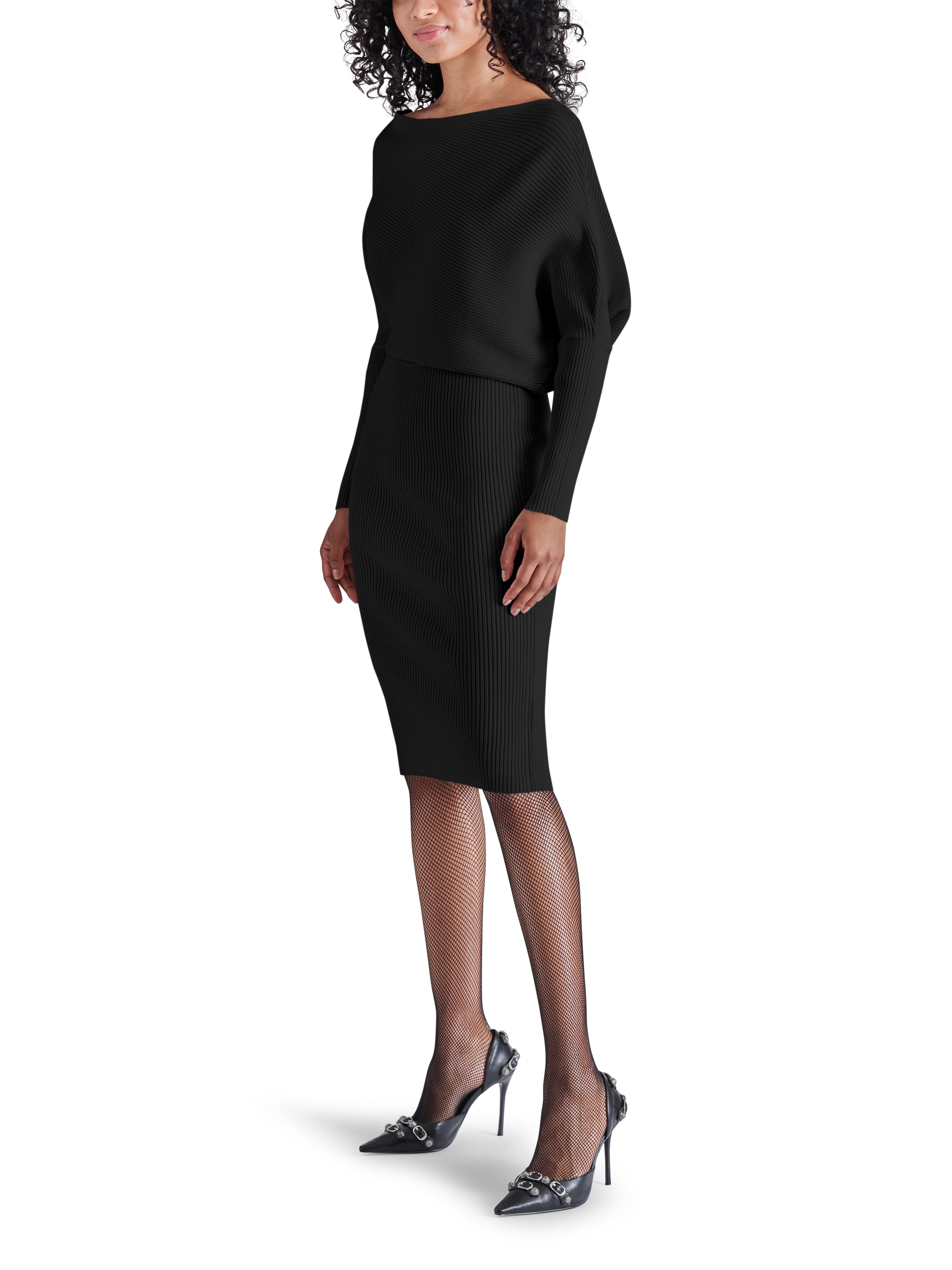 Lori Sweater Dress Black Vestido para Mujer