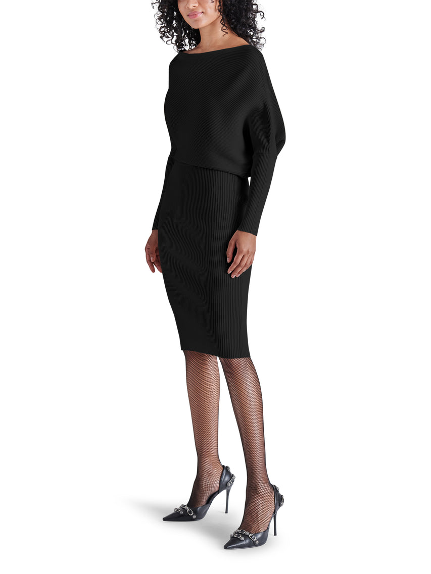 Lori Sweater Dress Black Vestido para Mujer