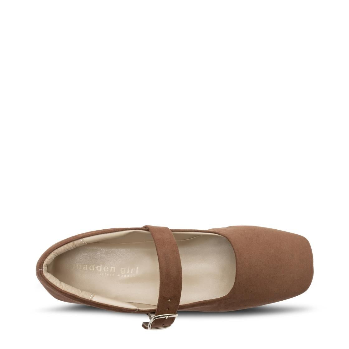 Loris Chocolate Flats Cafes Para Mujer de Terciopelo con Hebilla