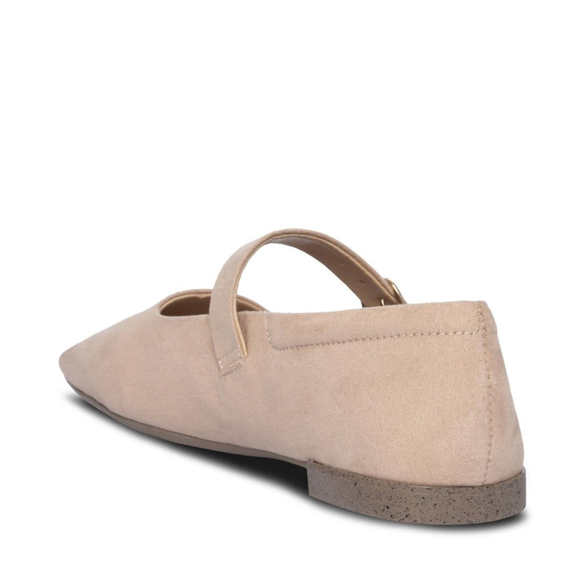Loris Taupe Fabric Flats Beige Para Mujer