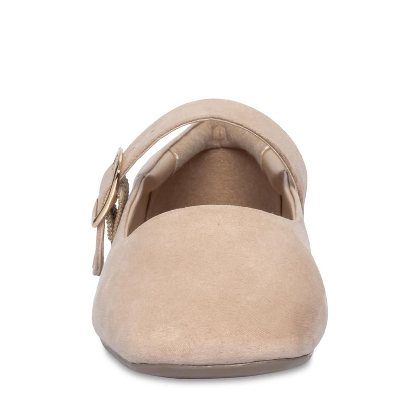 Loris Taupe Fabric Flats Para Mujer