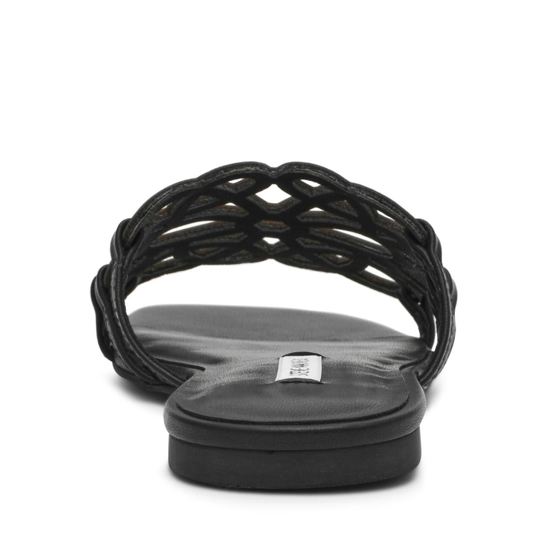 Lotus-CN Black Leather Sandalias Negras Para Mujer