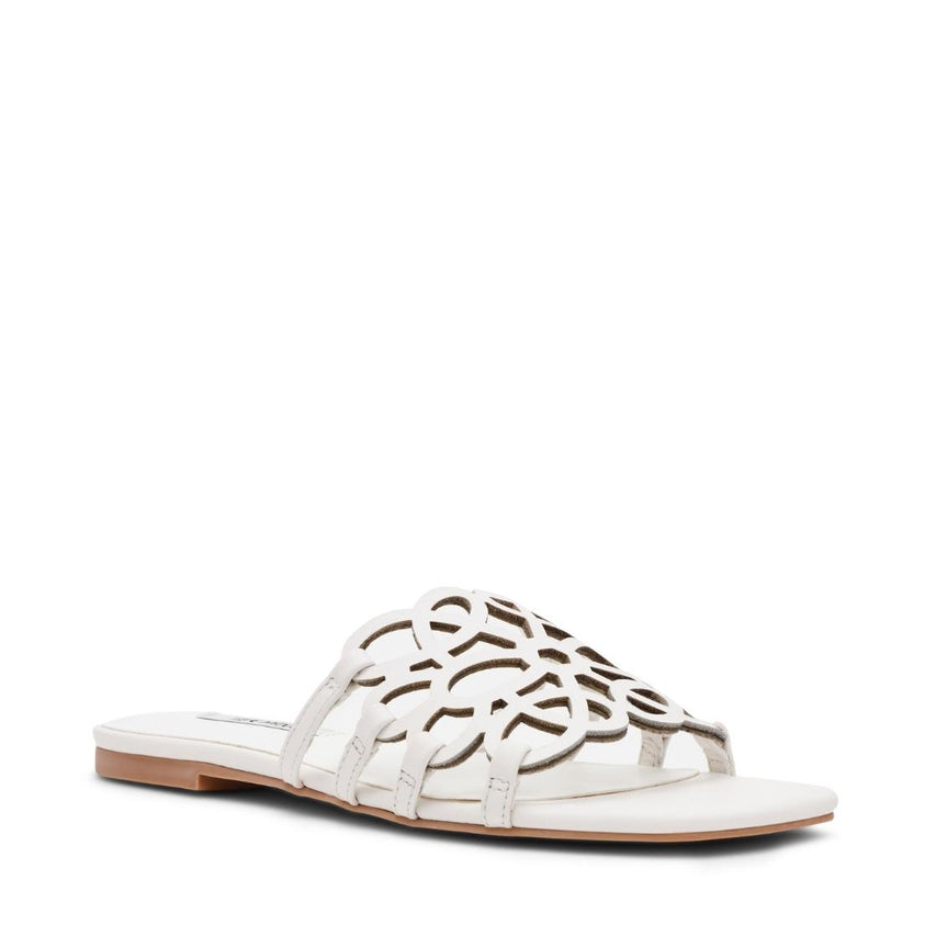 Lotus-CN White Leather Sandalias Blancas