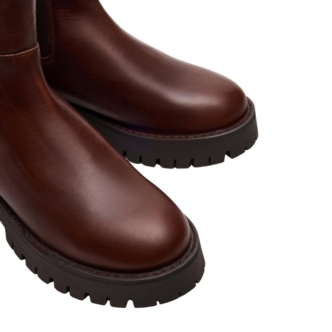 Lowa Brown Leather Botines Cafés Para Mujer