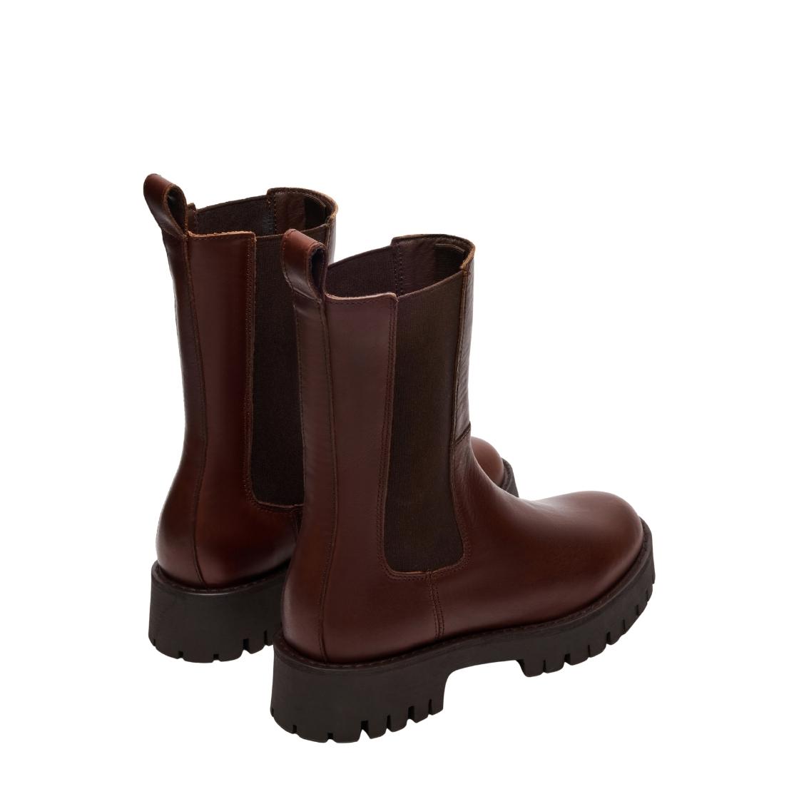 Lowa Brown Leather Botines de Piel Cafés Para Mujer