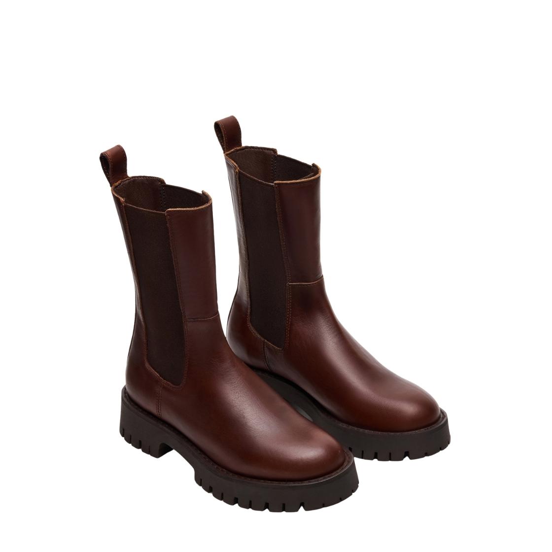 Lowa Brown Leather Botines de Piel Cafés