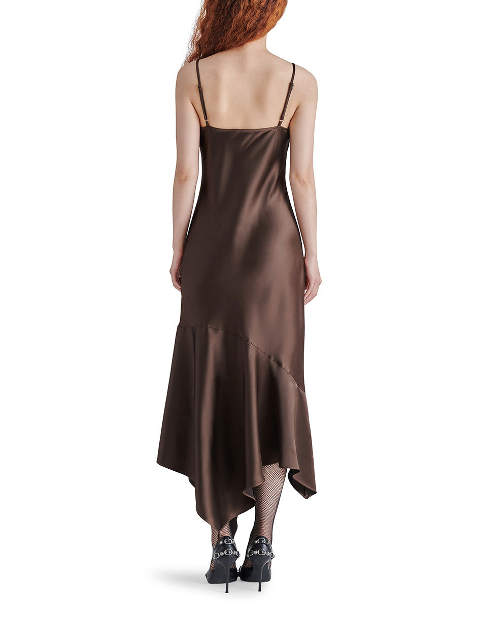 Lucille Dress Demitasse Vestido Cafe Oscuro para Mujer