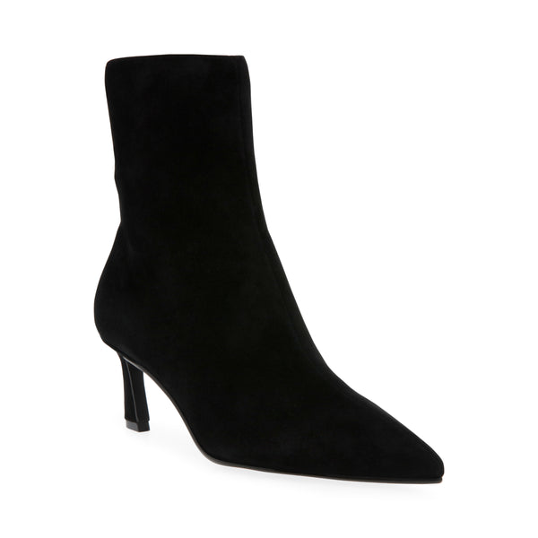 Lulah Black Suede Botines Negros