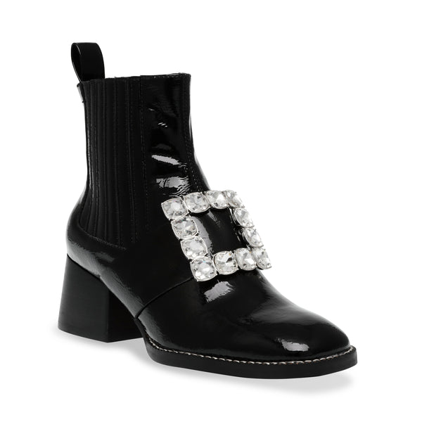 Iuminator Black Patent Botines Negros con Brillos