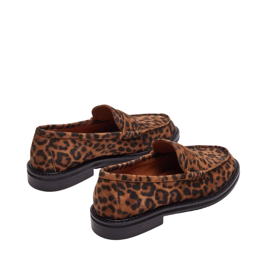 Madison Leopard Suede Mocasines Animal Print Para Mujer