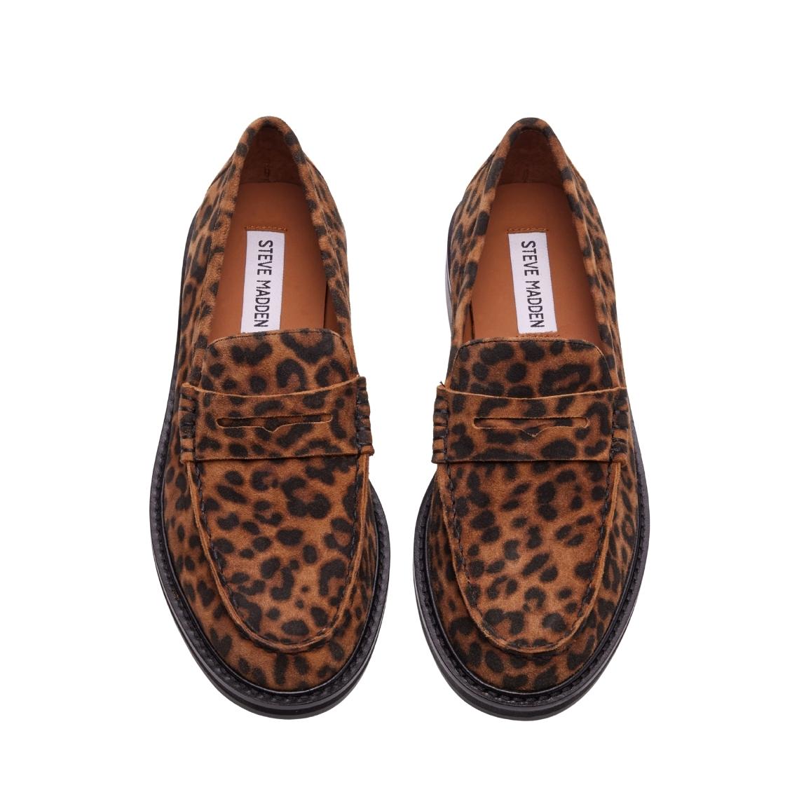 Madison Leopard Suede Mocasines Para Mujer