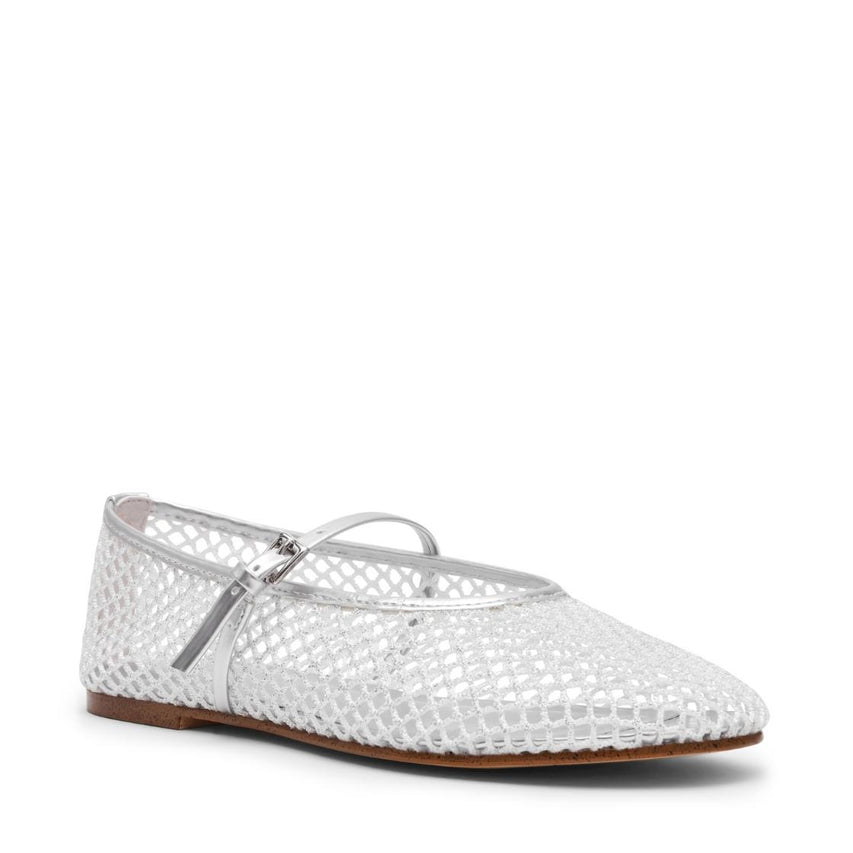 Mags Silver Flats Tejidos Plateados