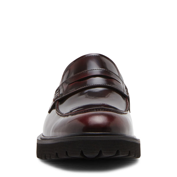 Maisonn Burgundy Leather Mocasines para Hombre