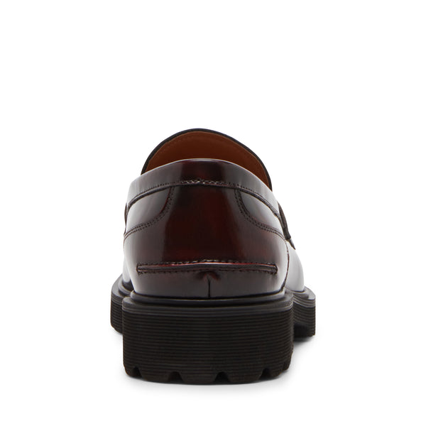 Maisonn Burgundy Leather Mocasines Vino para Hombre