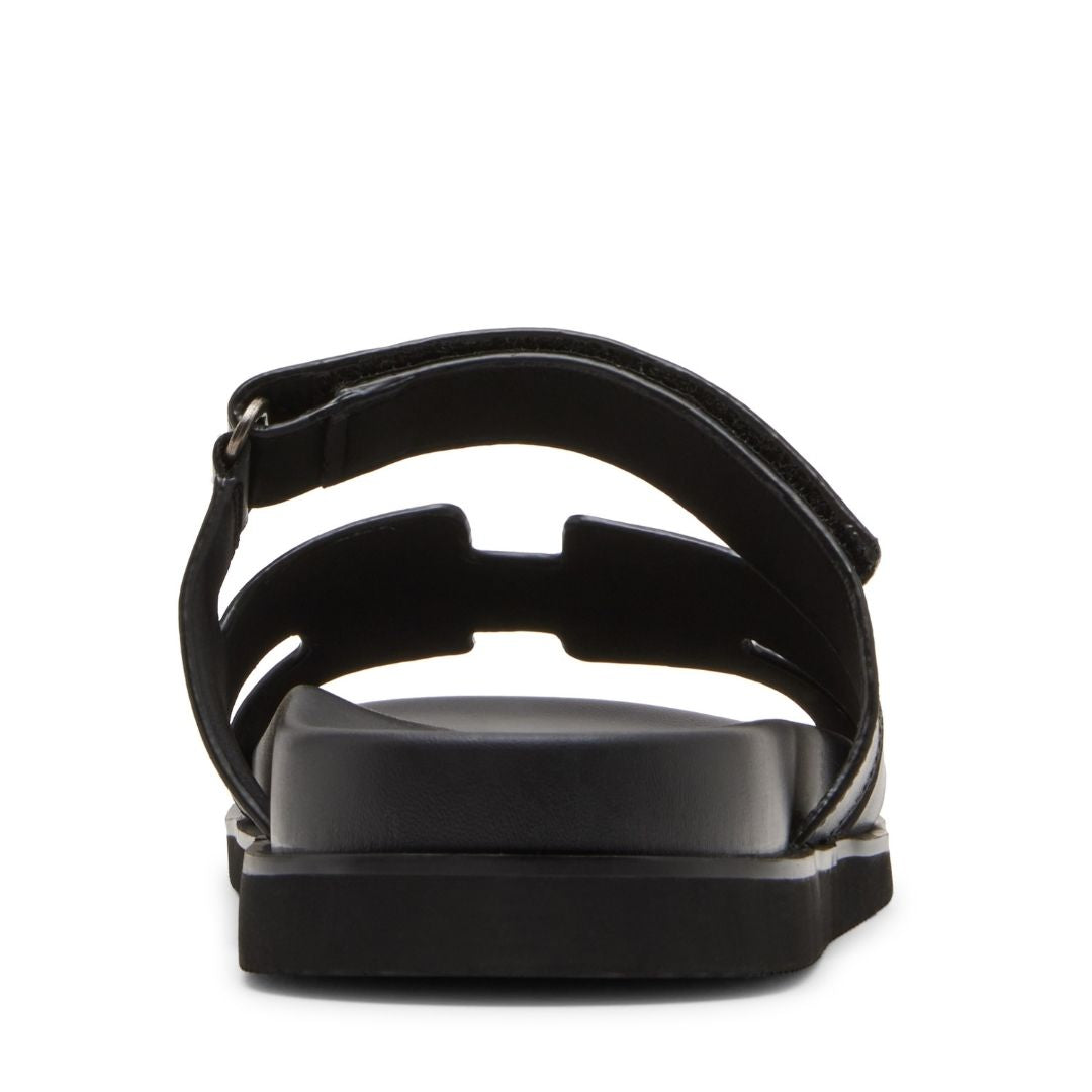 Maiven Black Leather Sandalias Negras para Hombre