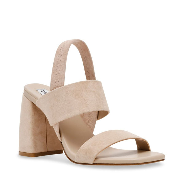 Maizie Irish Cream Suede Tacones Beige