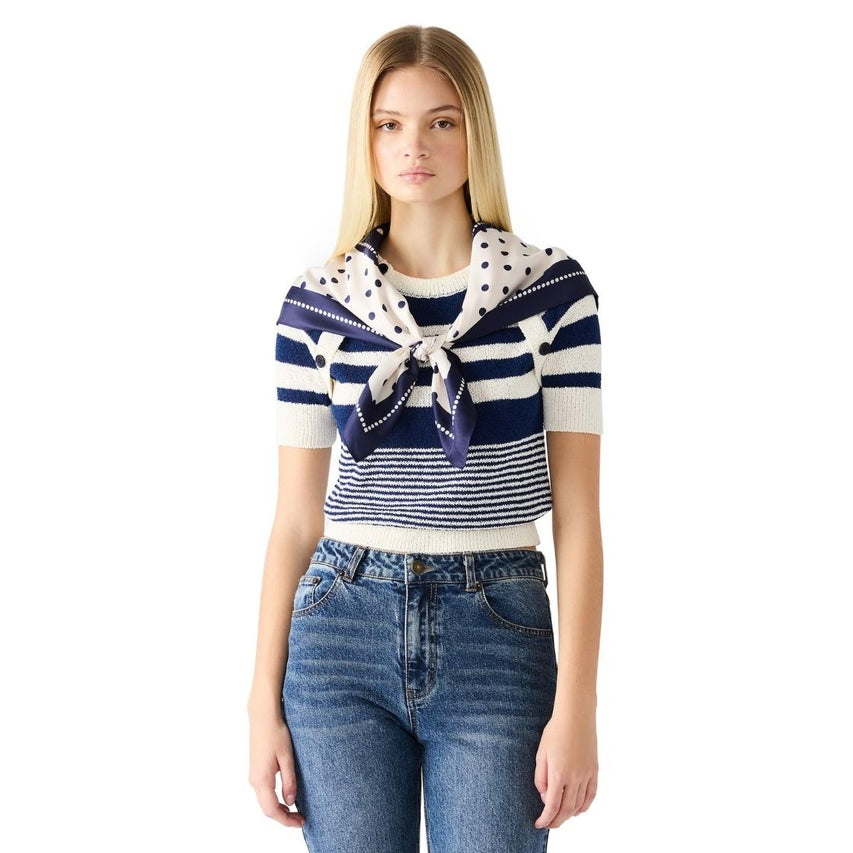Mascada Blue Accesorio Azul Para Mujer con Puntos