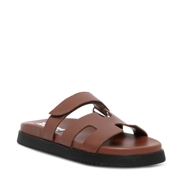 Mayven Camel Leather Sandalias Cafes
