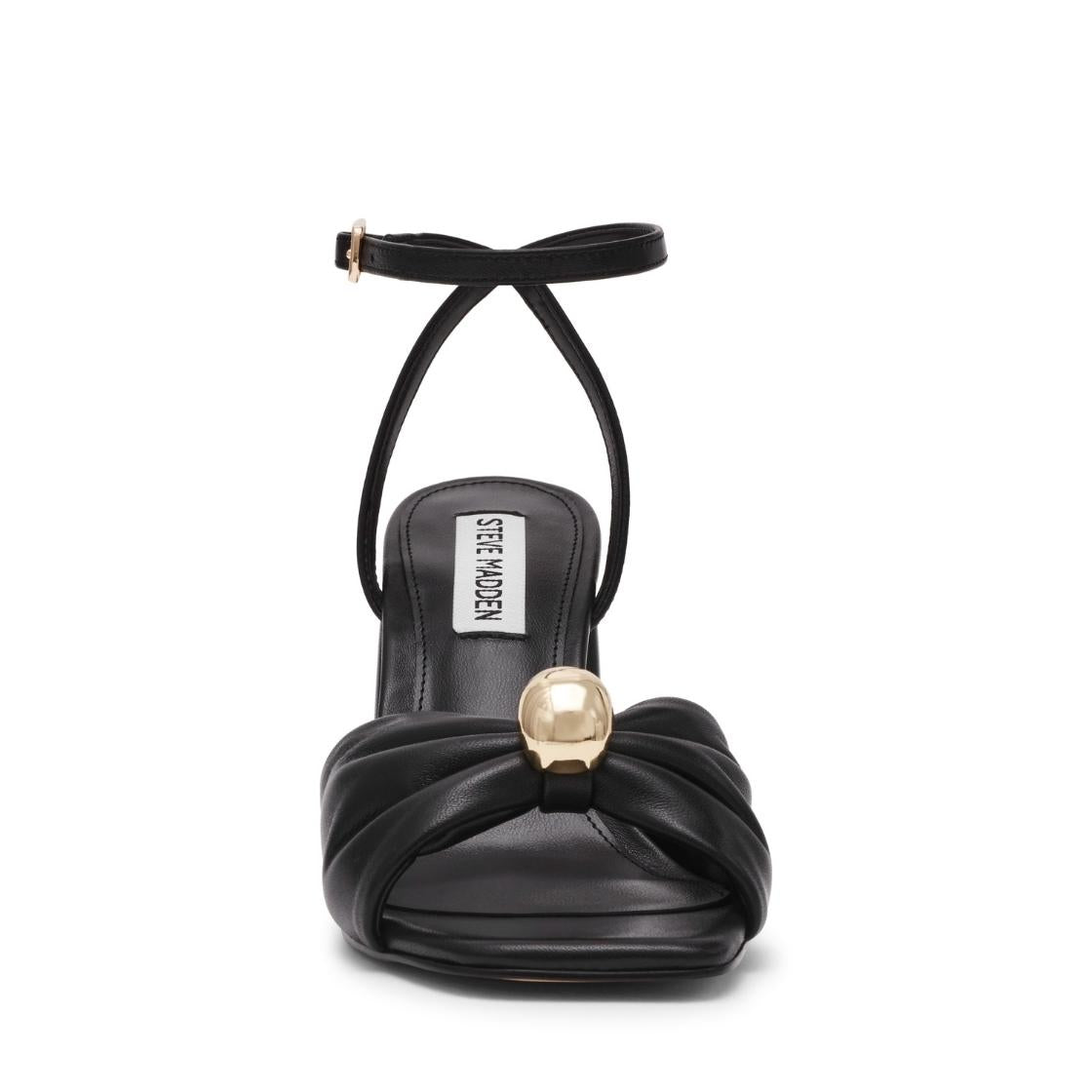 Meladi Black Leather Tacones Para Mujer